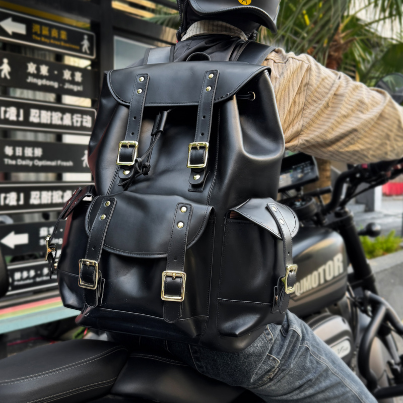 Leather Backpack Vintage - Nieuwkomers Leren rugzak Luxe heren echte