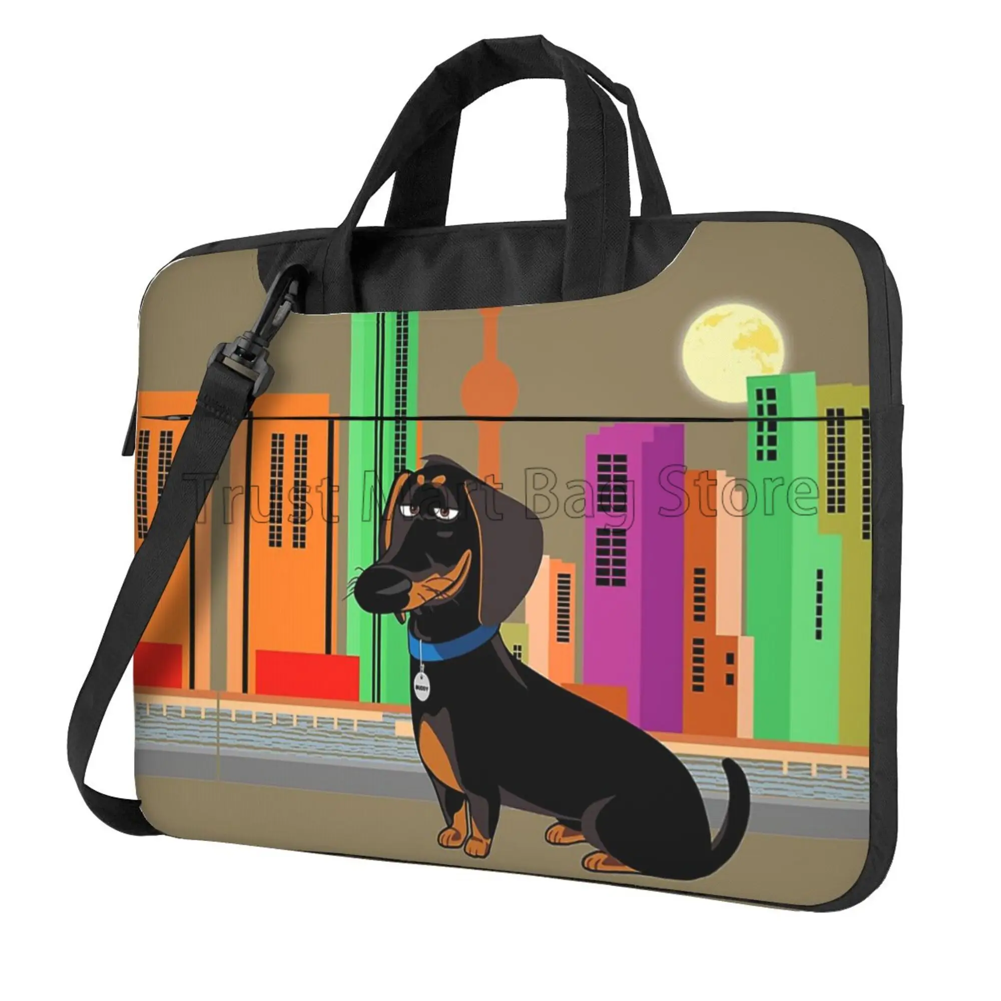 Laptop Backpack 15.6 - Schattige Teckelprint Laptop Draagtas Notebook Ultrabook