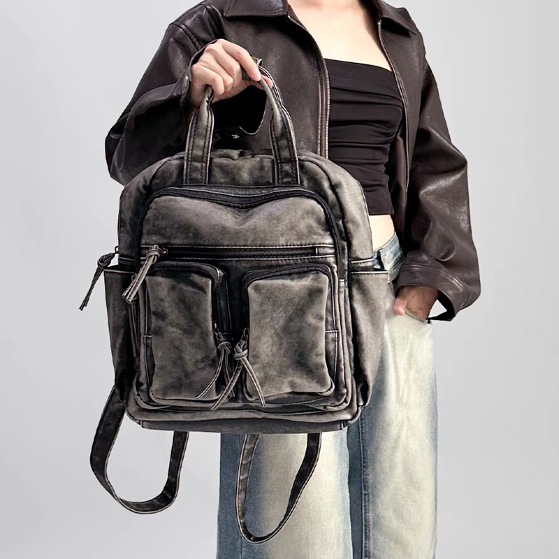Leather Backpack Vintage - Luxe zacht gewassen Pu lederen rugzakken