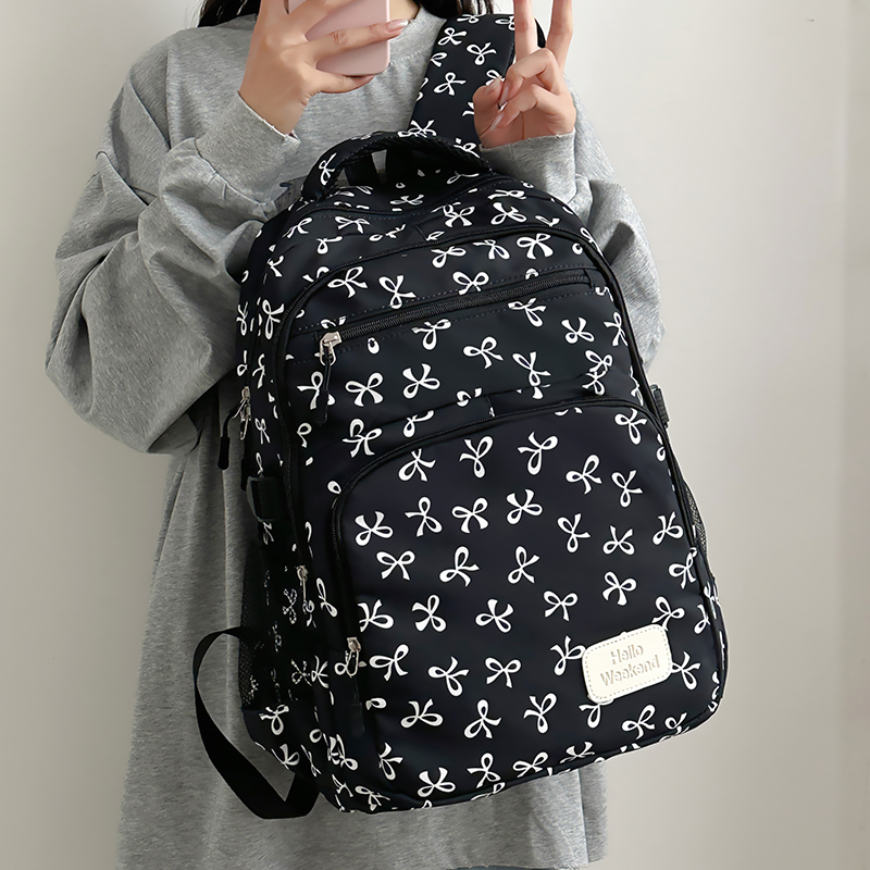 Sling Backpack Shoulder - 3-delige schattige rugzak met strikprint, slingpack