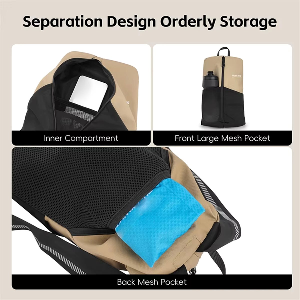 Hiking Backpack Waterproof - A61P Fietsrugzak Grote capaciteit Waterdichte draagbare