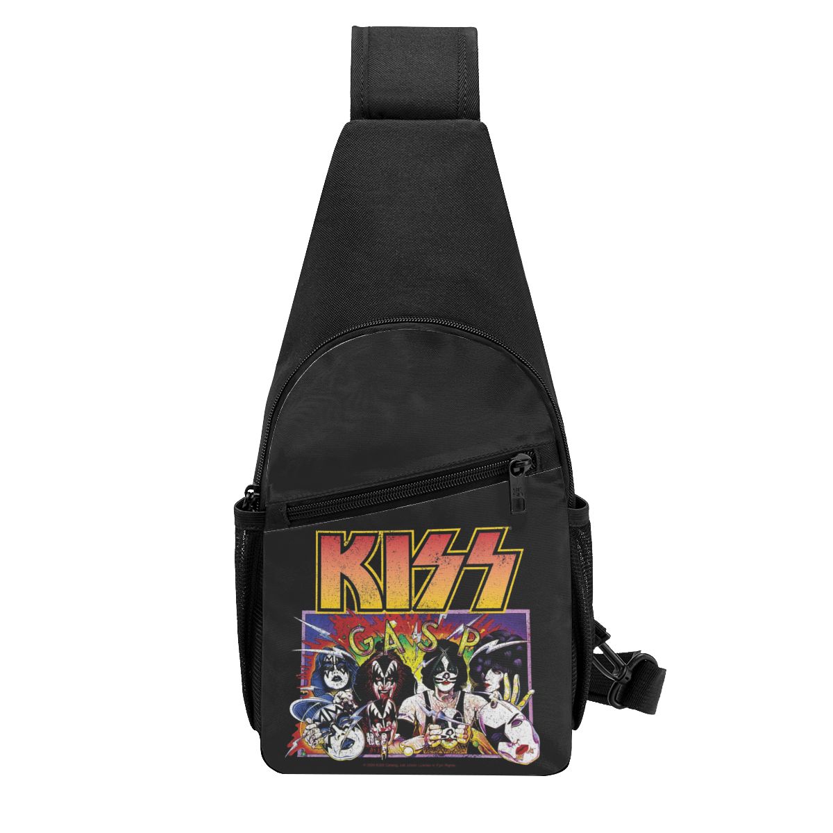 Sling Backpack Shoulder - Rock Roll Band Kiss Cat Borsttas