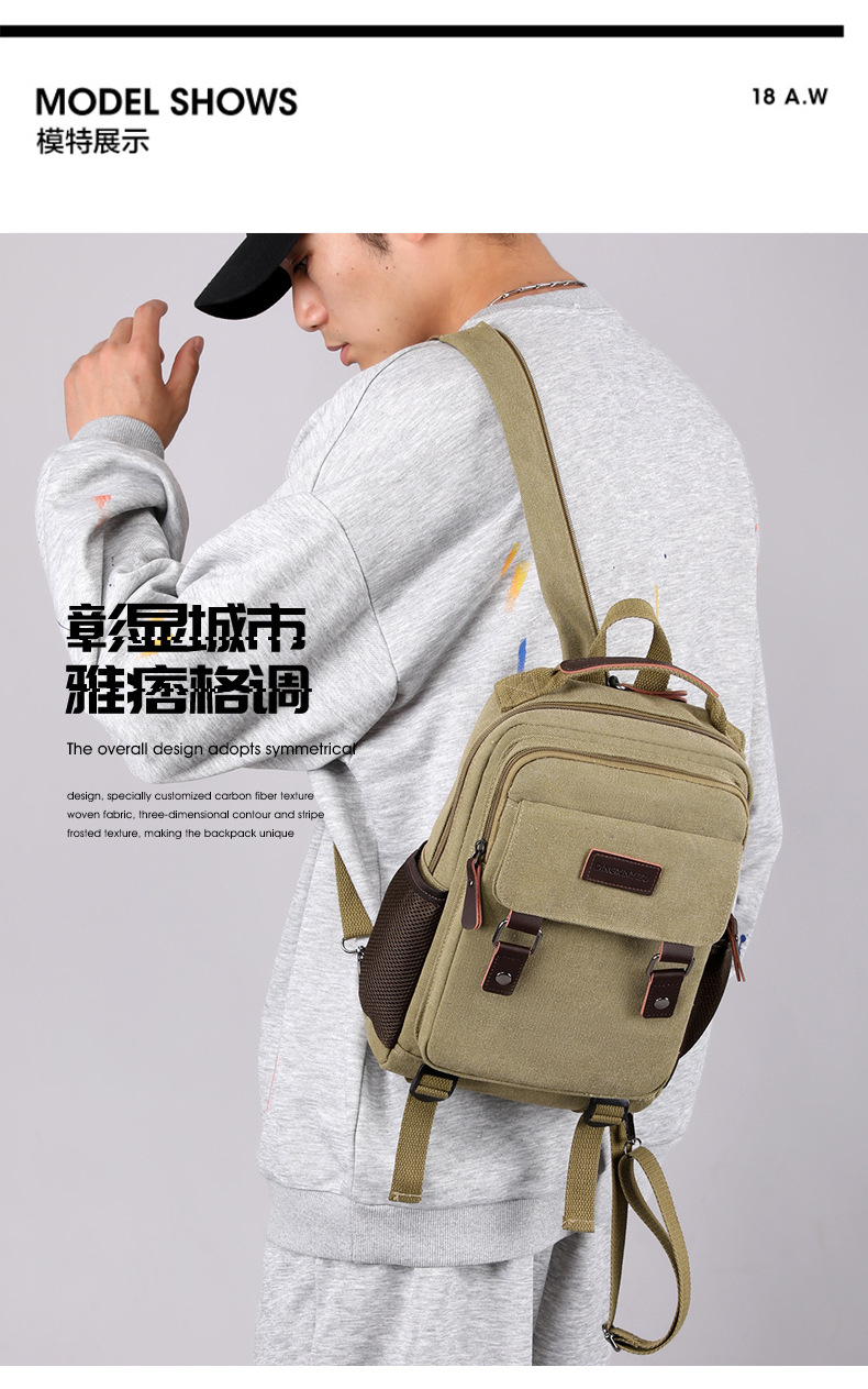 Canvas Backpack Casual - Nieuwe Canvas Borsttas Mannen Grote Capaciteit