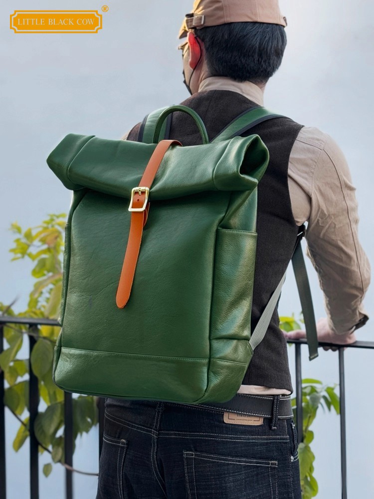 Grote capaciteit heren rugzak  - Leather Backpack Vintage recensie en prijs