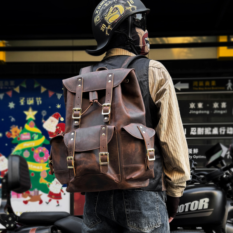 Nieuwkomers Leren rugzak Luxe  - Leather Backpack Vintage recensie en prijs
