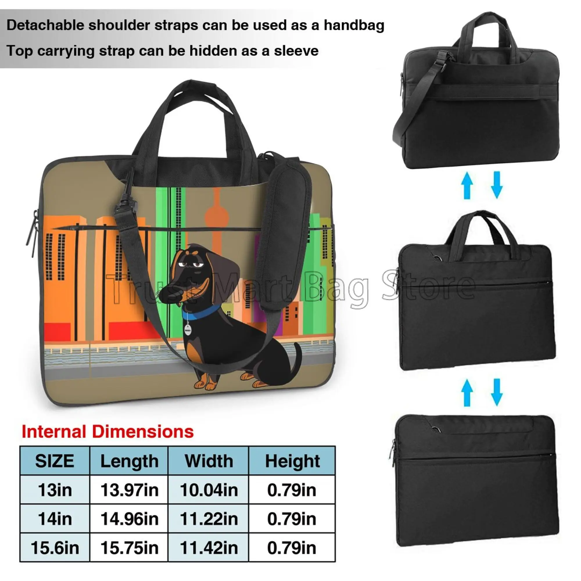Schattige Teckelprint Laptop D - Laptop Backpack 15.6 recensie en prijs