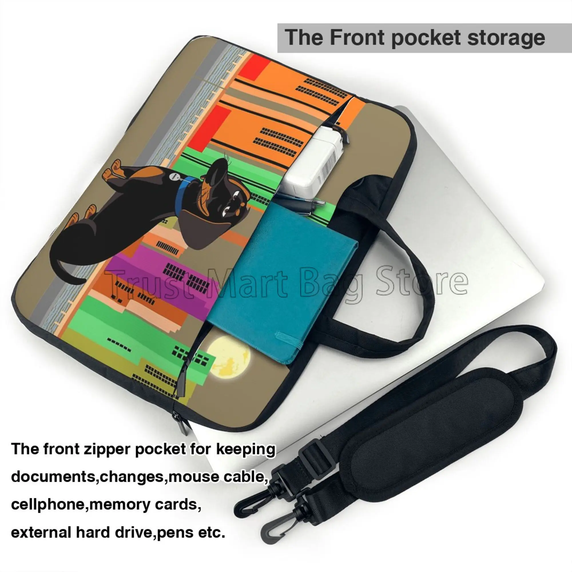 Schattige Teckelprint Laptop D - Laptop Backpack 15.6 recensie en prijs