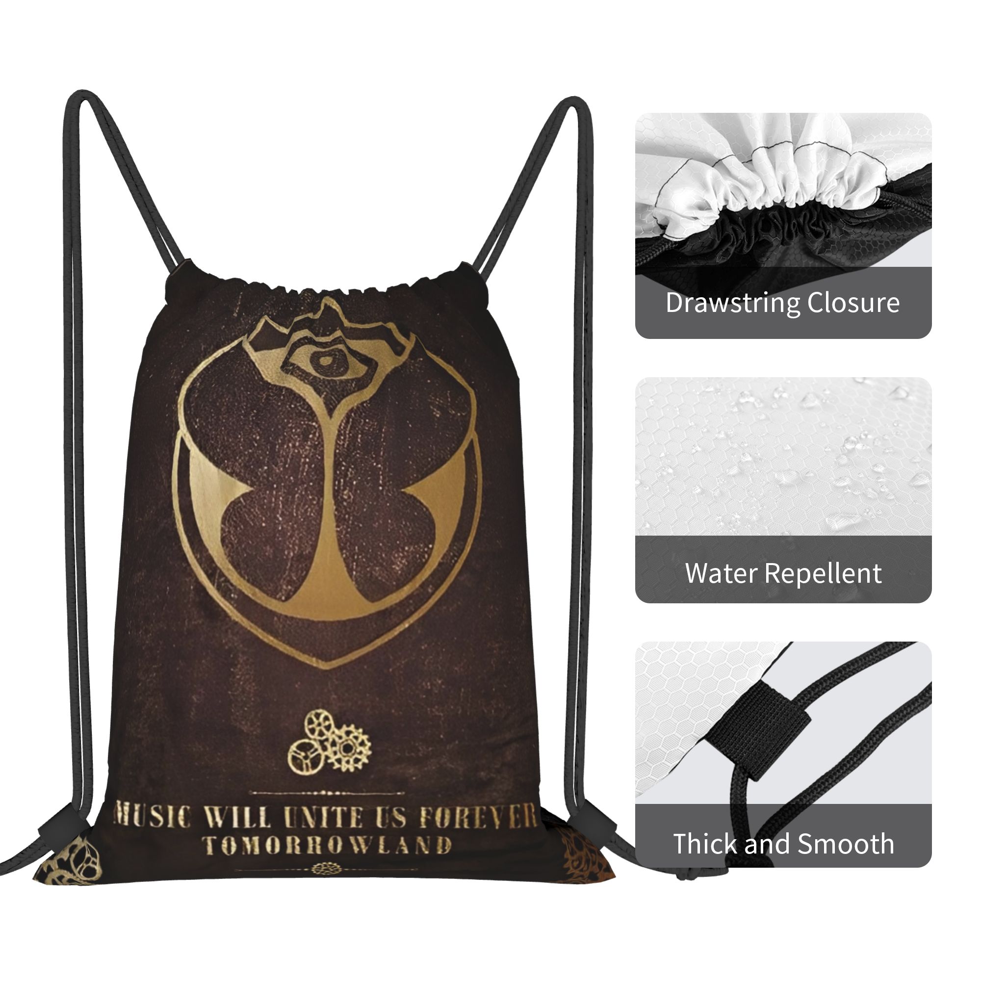 Tomorrowlands tassen met trekk - Drawstring Gym Bag recensie en prijs