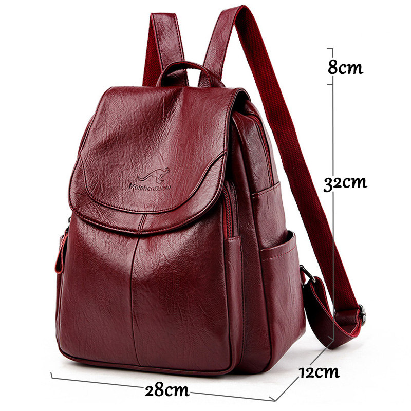 9-kleuren dames zacht lederen  - Leather Backpack Vintage recensie en prijs