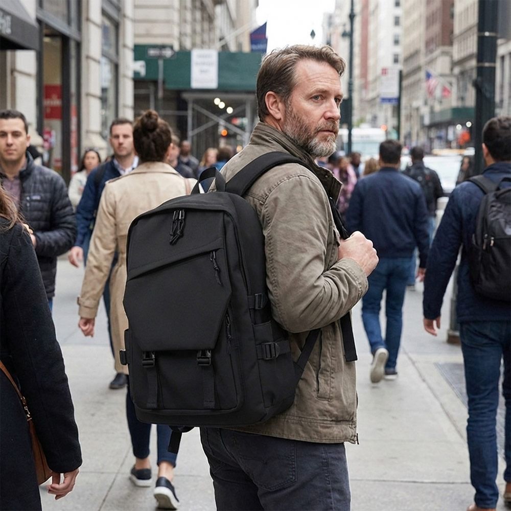 Mode zakelijke herenrugzak Zwa - Canvas Backpack Casual recensie en prijs