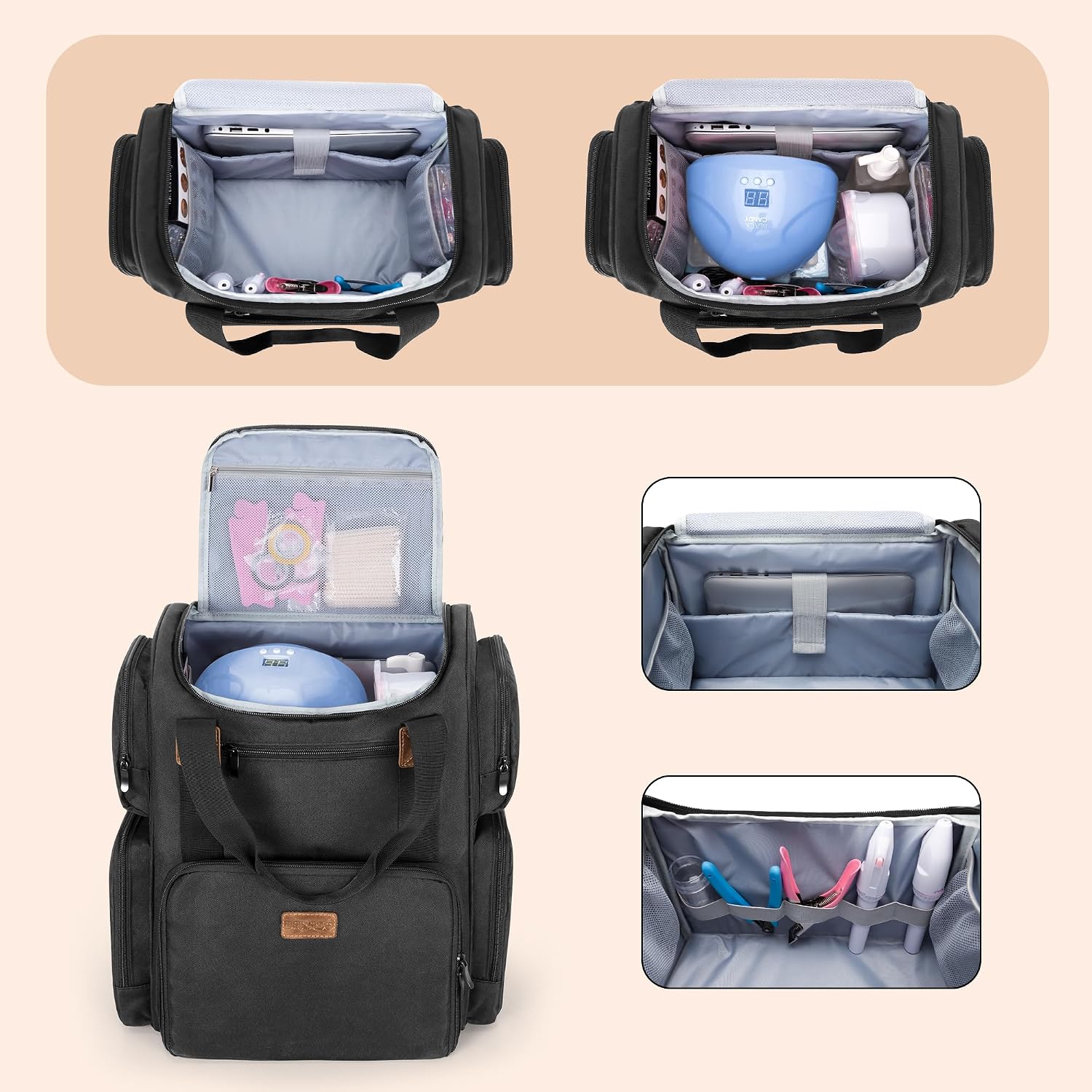 Nagellak rugzak voor 70 flesje - Laptop Sleeve Removable recensie en prijs