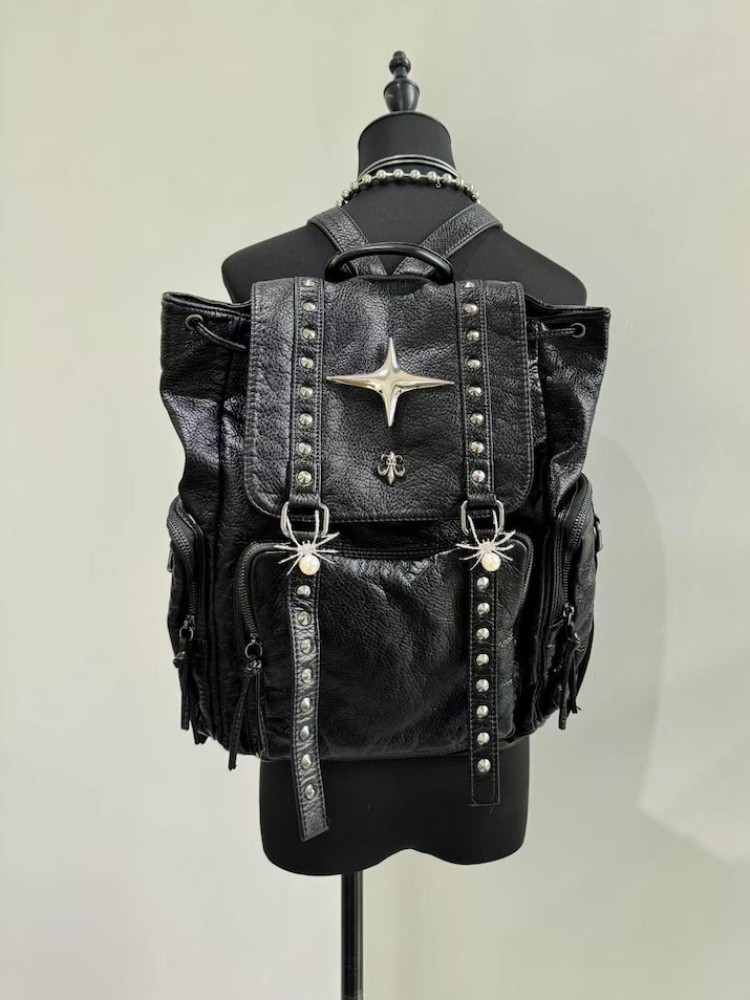 Gothic Punk PU lederen schoude - Leather Backpack Vintage recensie en prijs
