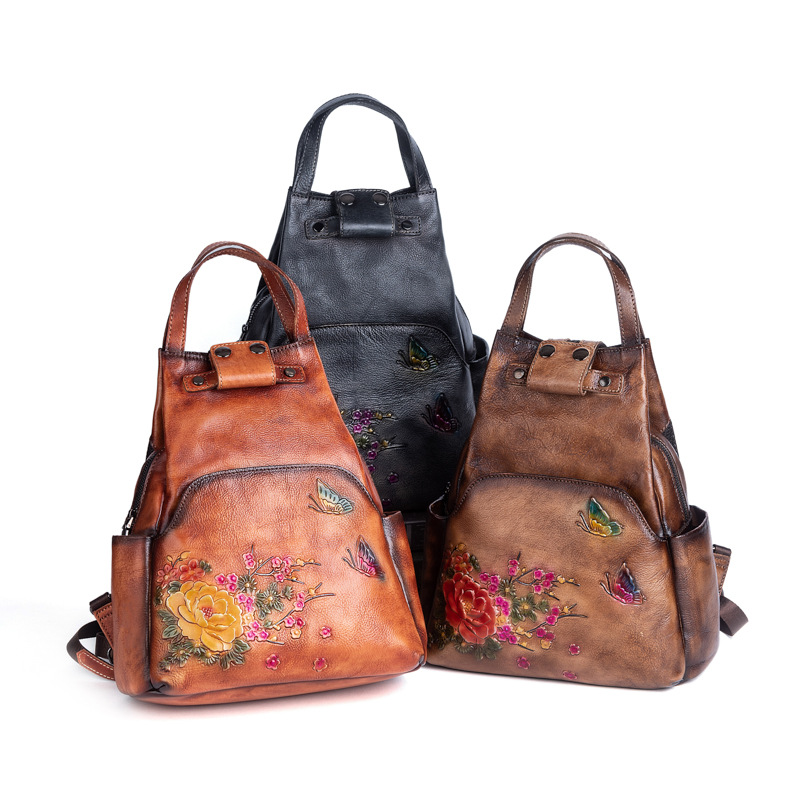 Johnature lederen schoudertas  - Leather Backpack Vintage recensie en prijs