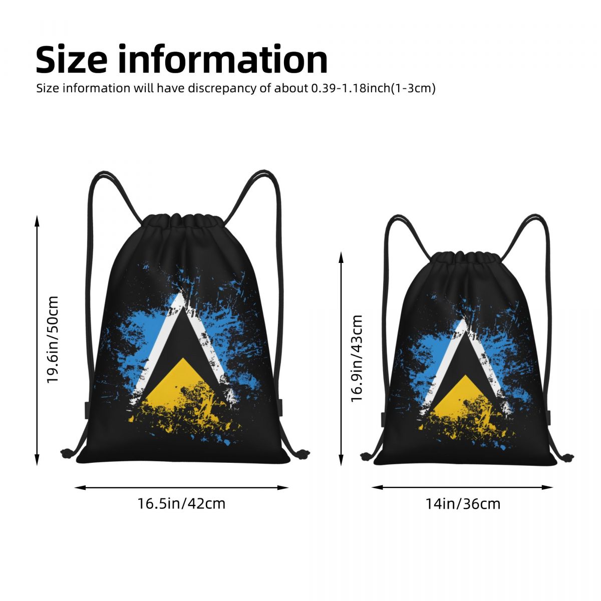 Saint Lucia Landvlag Aquarel T - Drawstring Gym Bag recensie en prijs