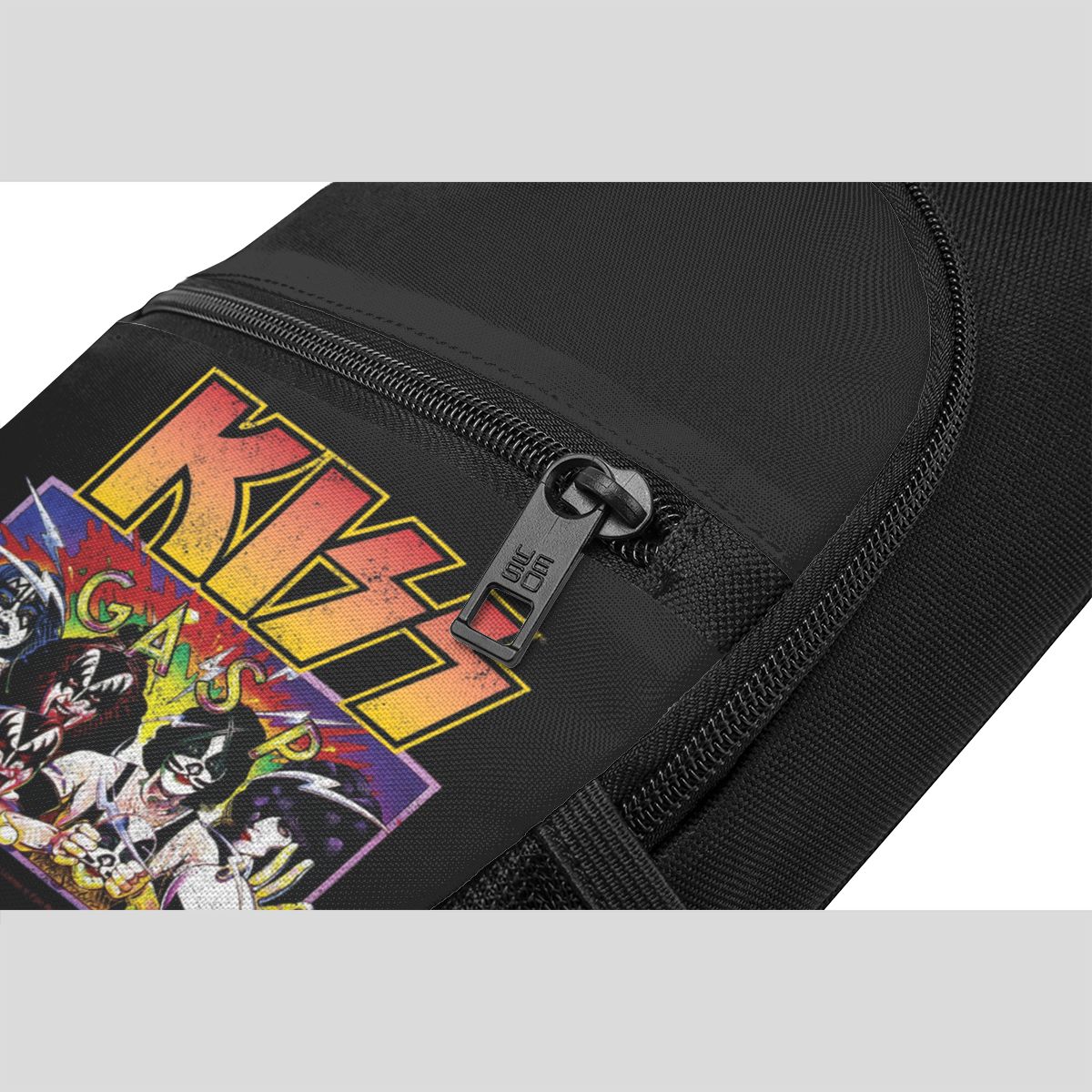 Rock Roll Band Kiss Cat Borstt - Sling Backpack Shoulder recensie en prijs