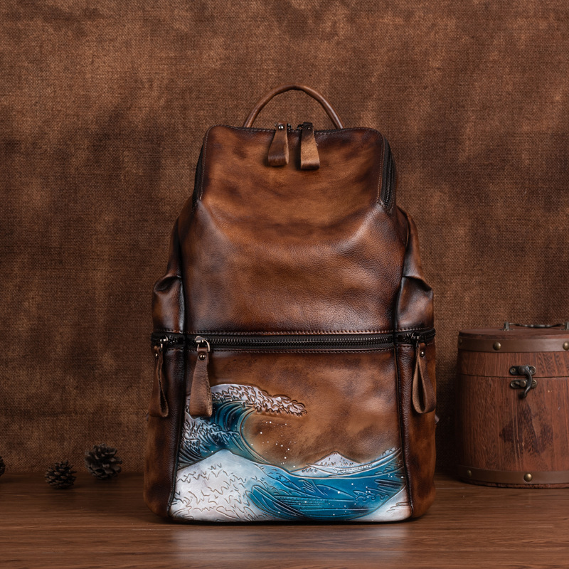 Echt Echt Zachte Lederen Vrouw - Leather Backpack Vintage recensie en prijs
