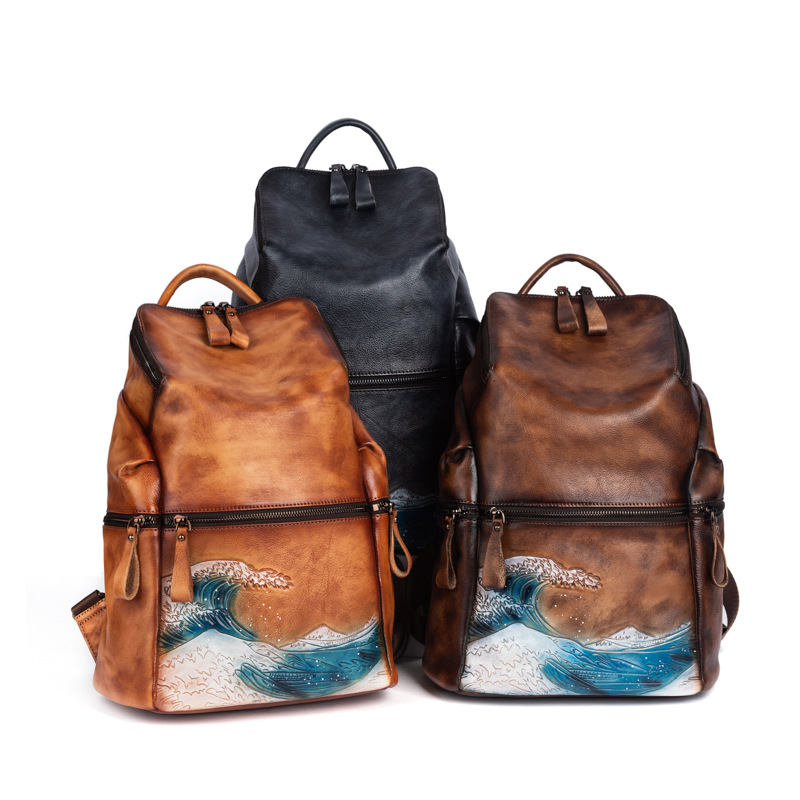 Echt Echt Zachte Lederen Vrouw - Leather Backpack Vintage recensie en prijs